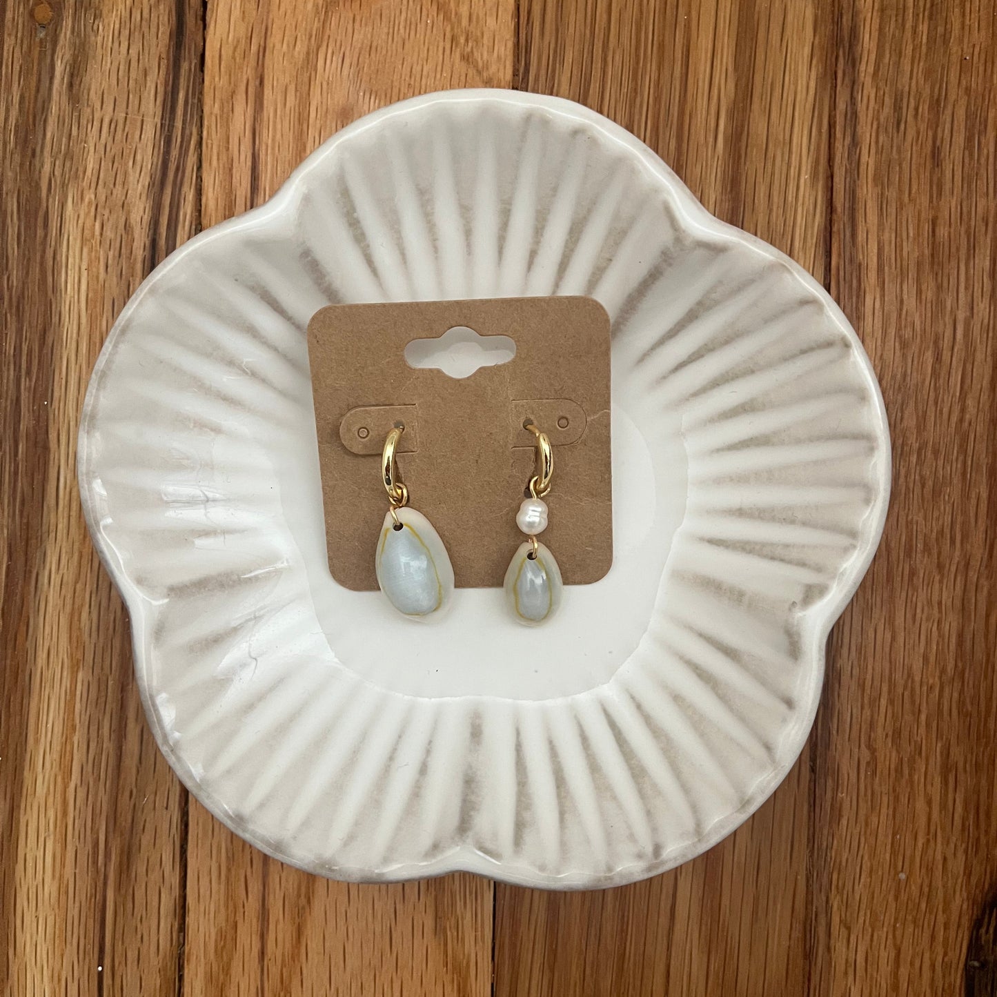 Honey, Honey - Money Cowrie Shell Dangle Earrings