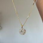 Summer Frost - Pressed Flower Pendant Necklace