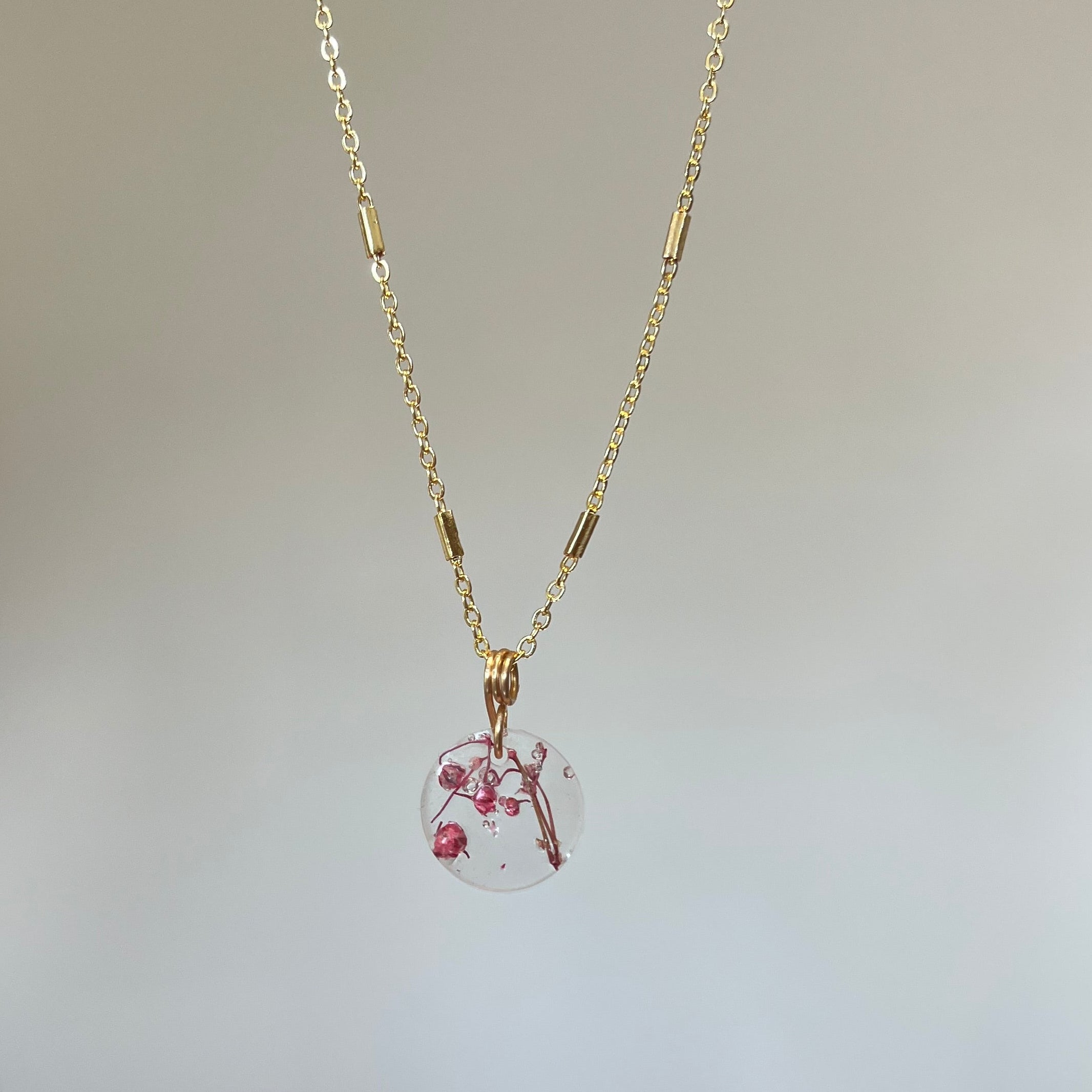 Blossom - Pressed Flower Pendant Necklace