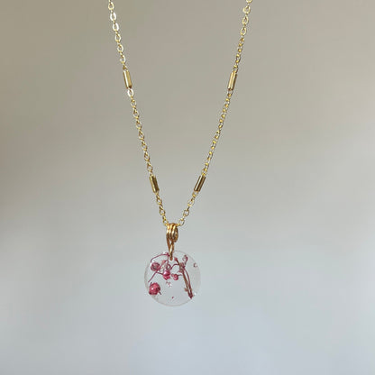 Blossom - Pressed Flower Pendant Necklace