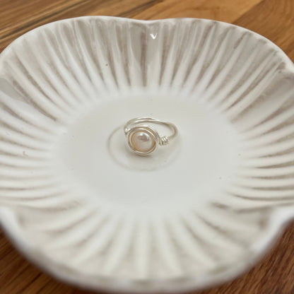 New Orleans - Fresh Water Pearl Wire-wrapped Ring