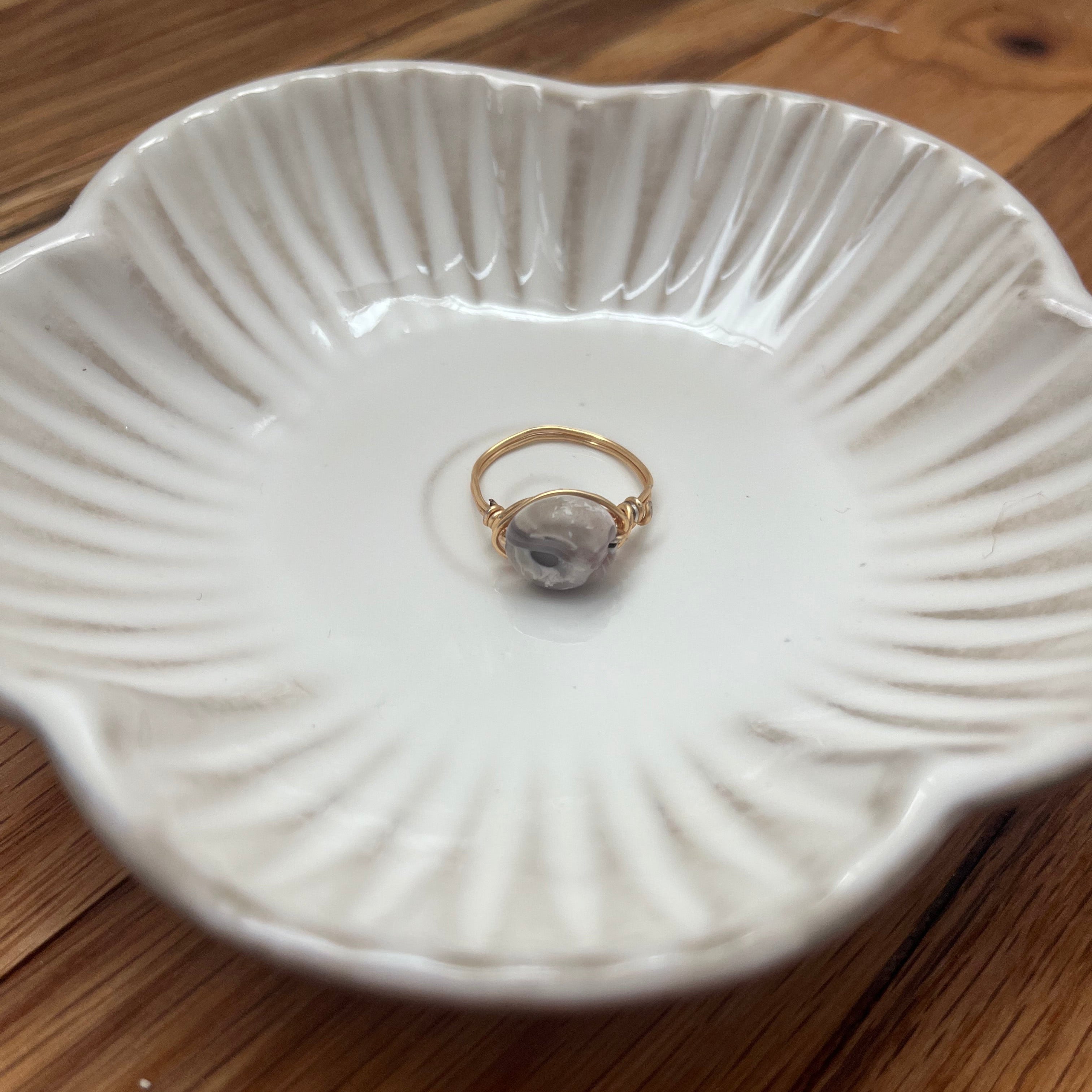 A Touch of Granite - Wire Wrapped Ring