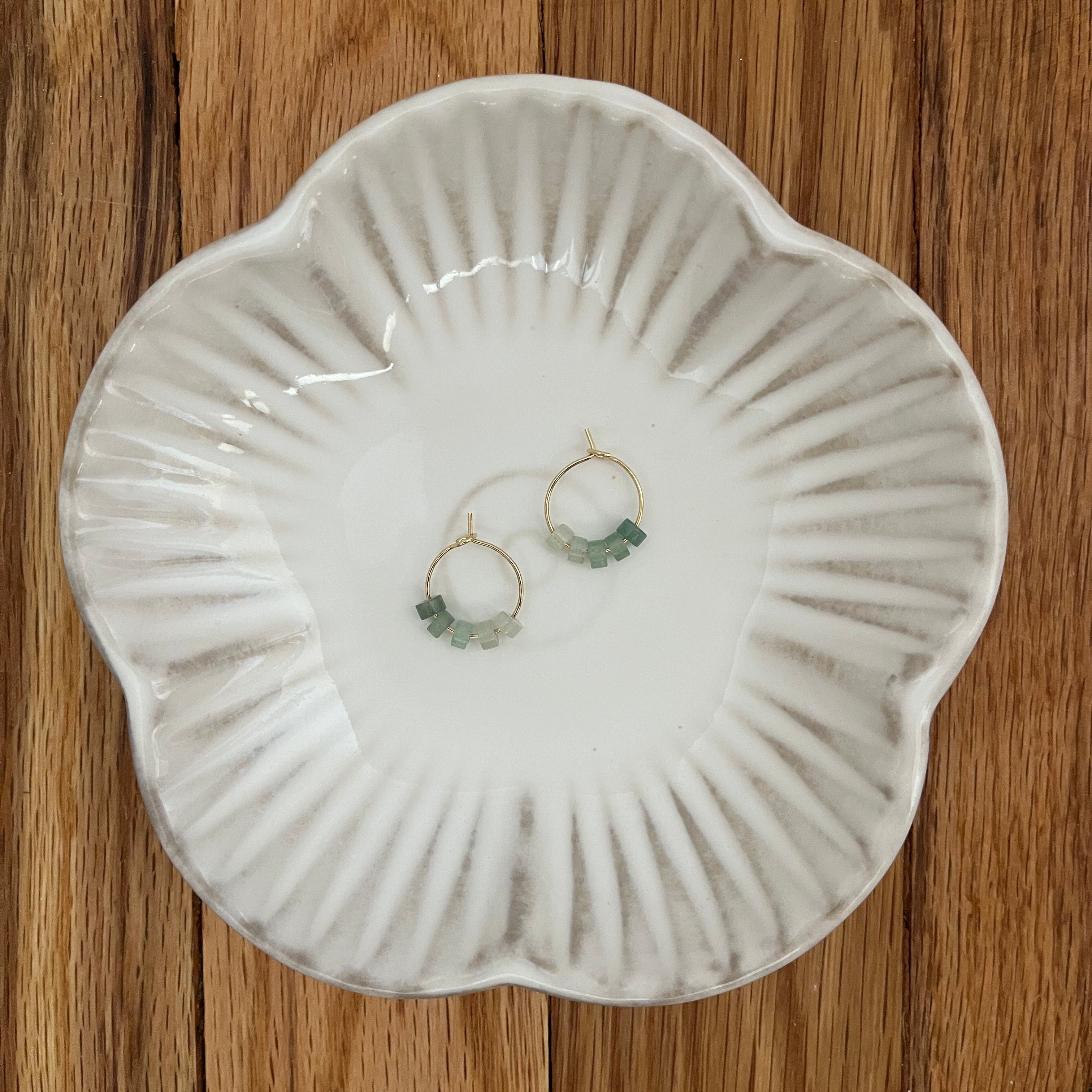 Something Jade - Thin Hoop Earrings