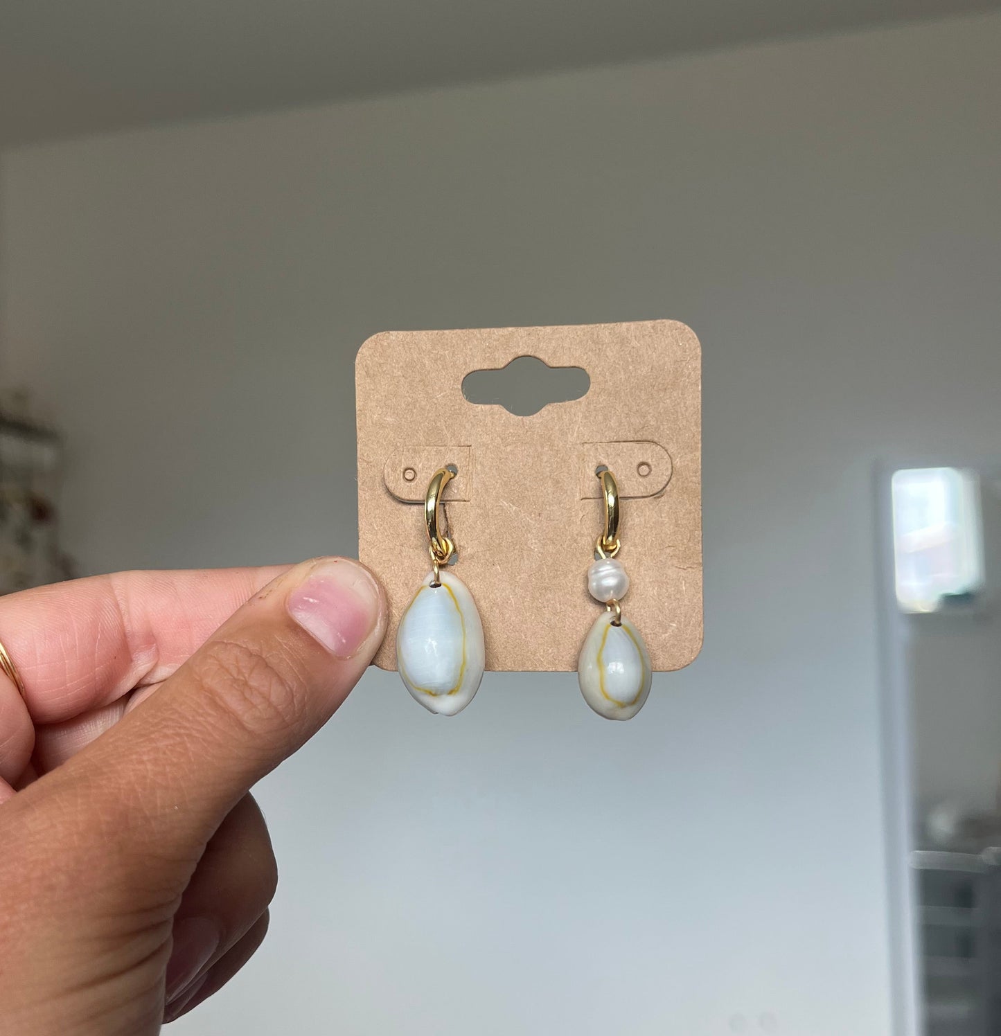 Honey, Honey - Money Cowrie Shell Dangle Earrings